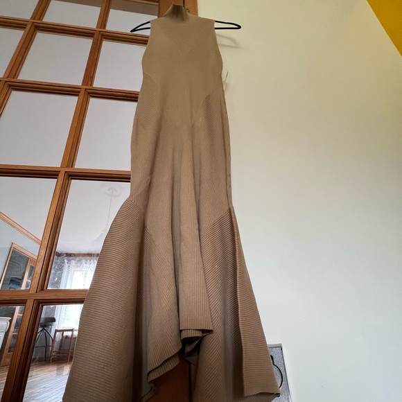 NWT Anthropologie Mock Neck Midi Dress. Size medium. Cedar color. - Picture 7 of 11